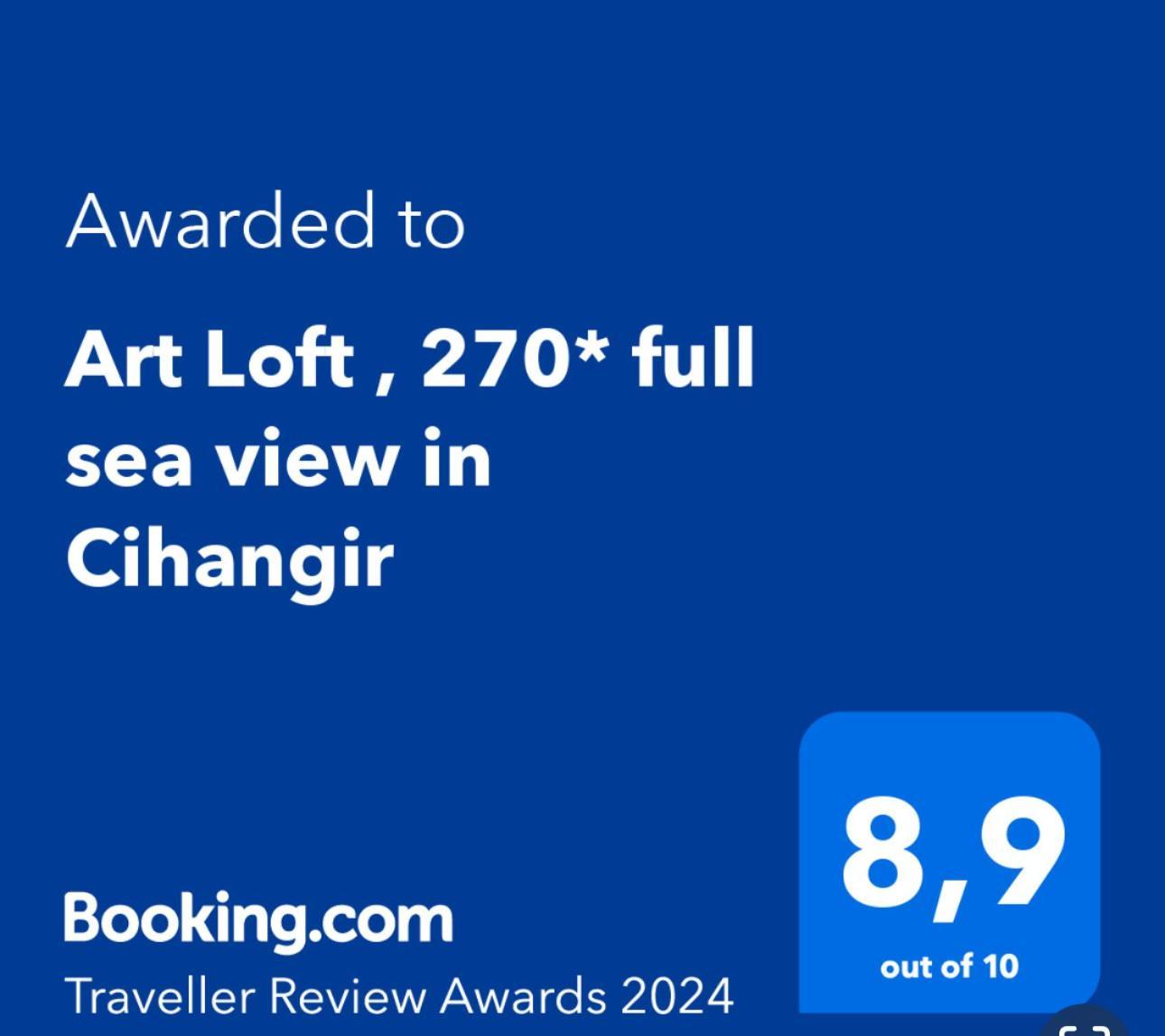 Art Loft , 270* Full Sea View In Cihangir Apartment Istanbul Ngoại thất bức ảnh